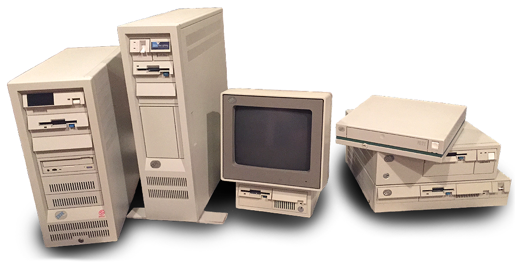 IBM PS/2 Computers, released in 1987, and showing off the lovely beige color scheme