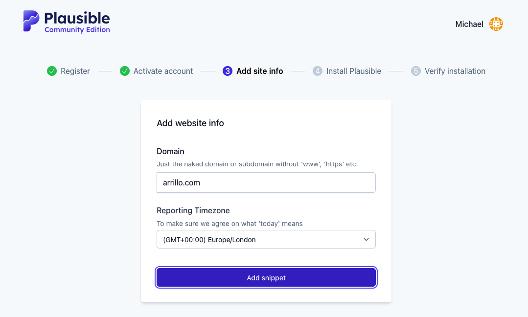 Plausible has a very simple and easy setup process for self-hosting